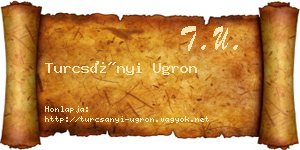 Turcsányi Ugron névjegykártya
